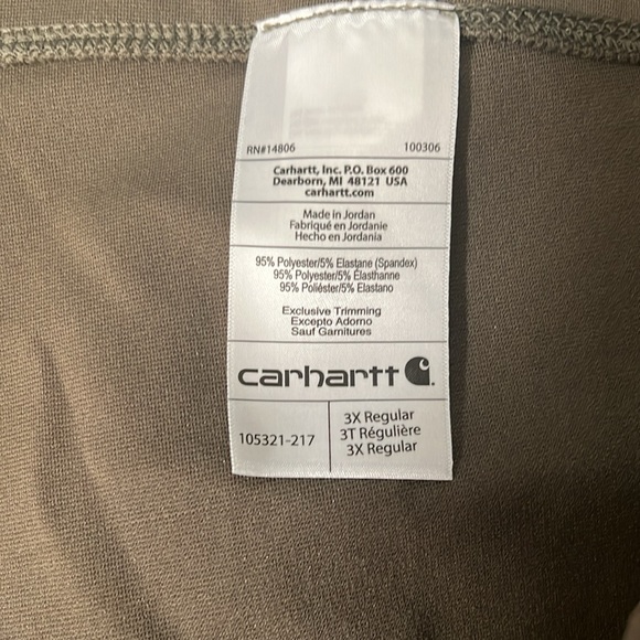Carhartt NWT Tarmac Brown Pocket Legging Size 3X - Picture 6 of 6